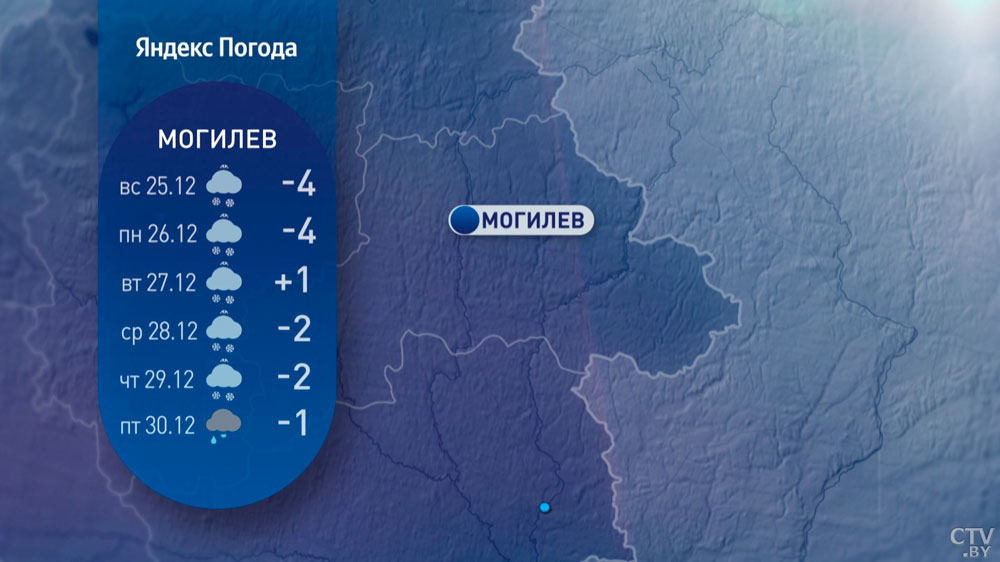 Ждём похолодание и мокрый снег. Какой будет погода в Беларуси под Новый год?-10