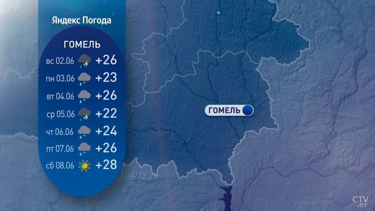 Ещё одна тёплая неделя! Погода в Беларуси со 2 по 8 июня -9