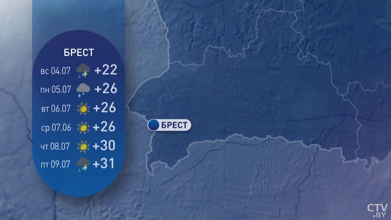 До +31°C, осадки маловероятны. Прогноз погоды в Беларуси с 5 по 11 июля-9