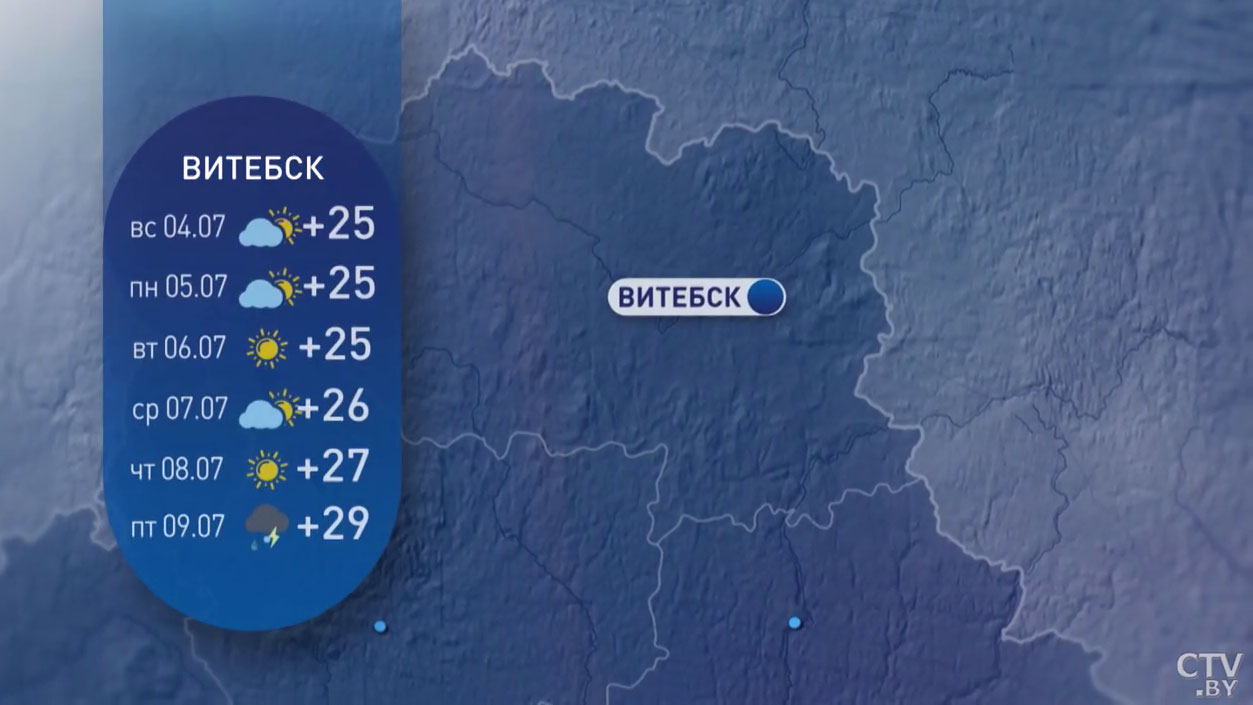 До +31°C, осадки маловероятны. Прогноз погоды в Беларуси с 5 по 11 июля-13