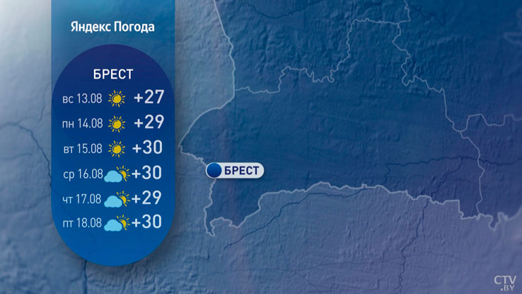 Лето продолжается. Какая погода ждёт белорусов в третью неделю августа?-4