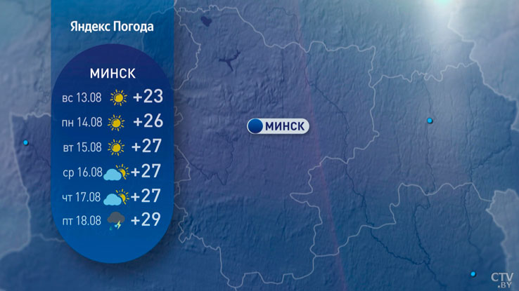 Лето продолжается. Какая погода ждёт белорусов в третью неделю августа?-14