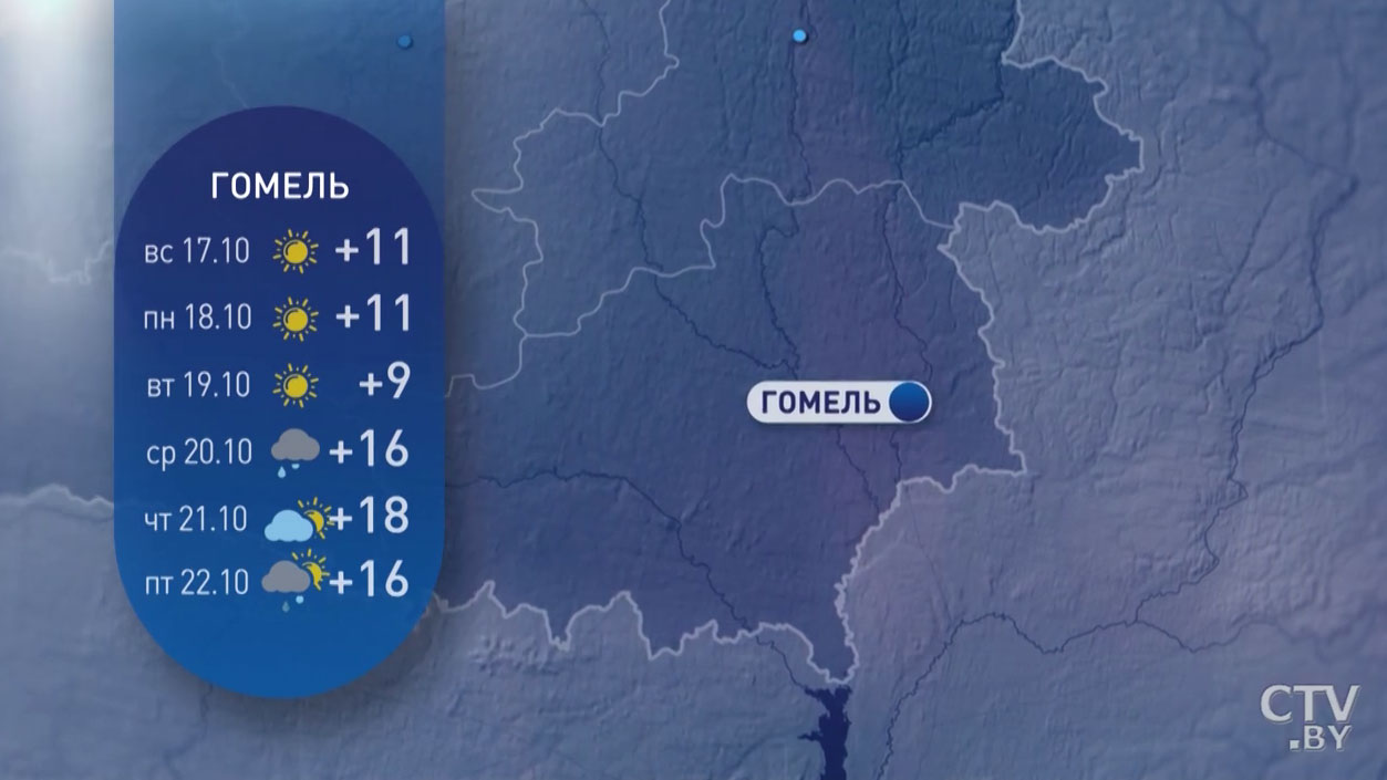 Будет дождливо и туманно. Прогноз погоды по областям Беларуси с 18 по 24 октября-12