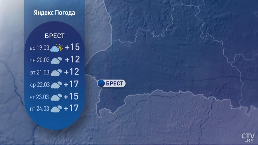 До +17°С и без дождей. Прогноз синоптиков по областям Беларуси на неделю с 20 по 26 марта-1