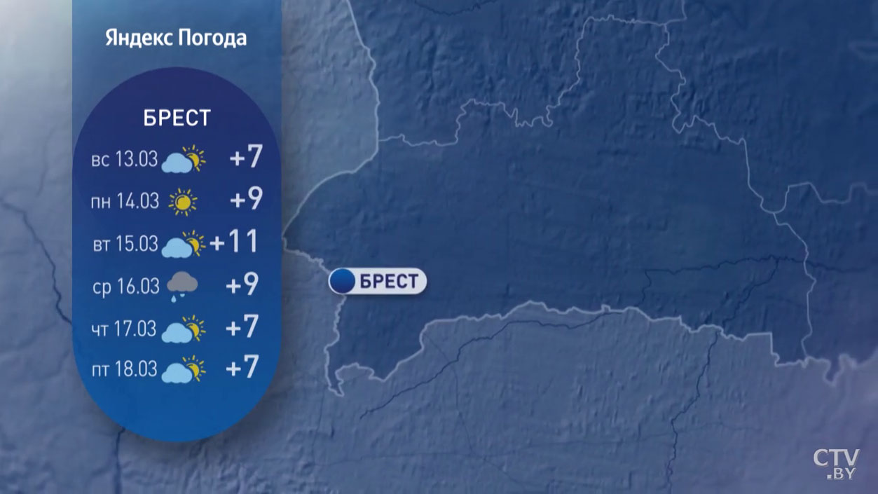 Потеплеет до +11°С. Прогноз синоптиков по областям Беларуси на неделю с 14 по 20 марта-6