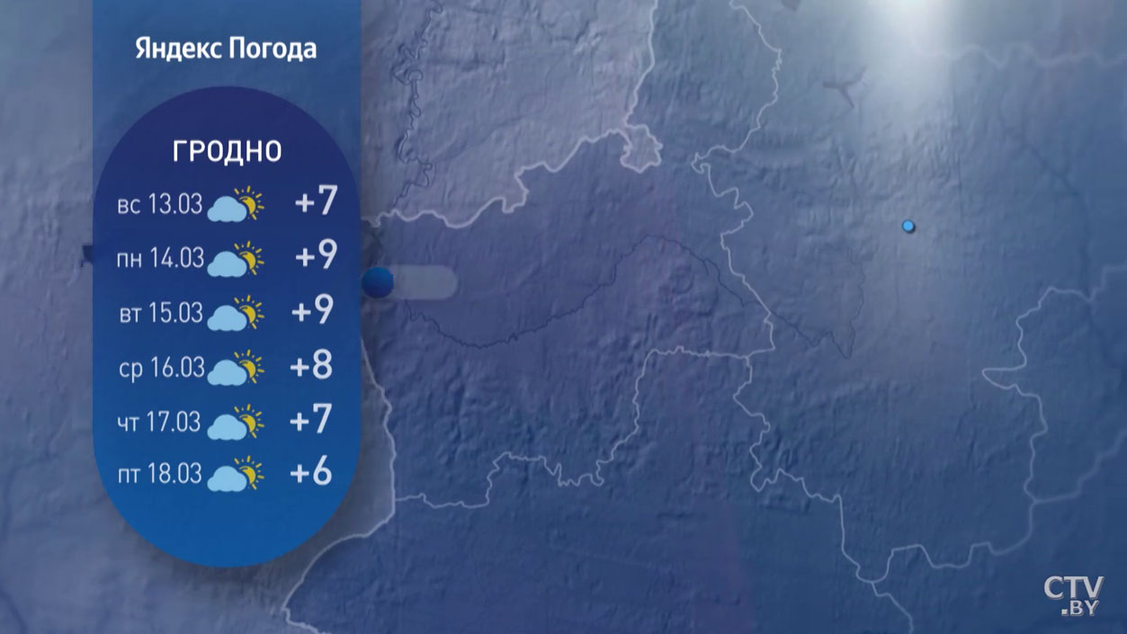 Потеплеет до +11°С. Прогноз синоптиков по областям Беларуси на неделю с 14 по 20 марта-8