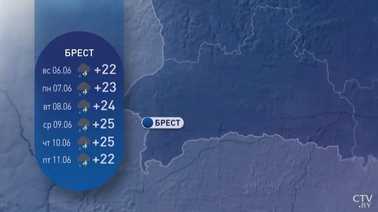 До +26 с грозами. Прогноз погоды в Беларуси на вторую неделю июня-9