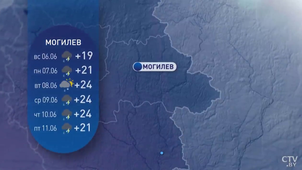 До +26 с грозами. Прогноз погоды в Беларуси на вторую неделю июня-15