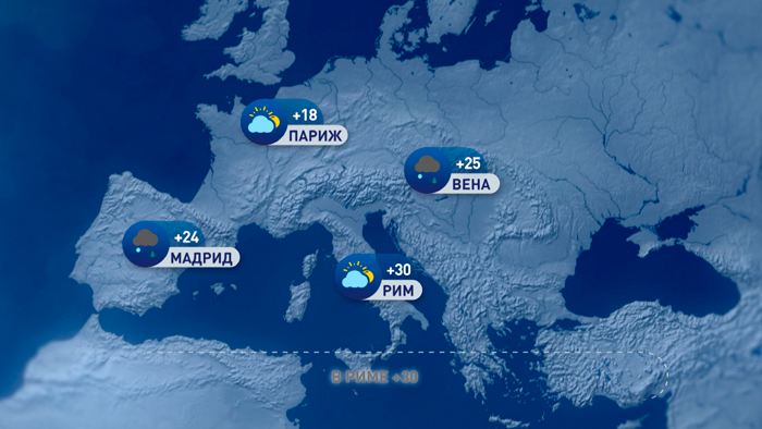 В Москве +26, небольшой дождь, теплее всего в Афинах – климатический расклад по Европе
