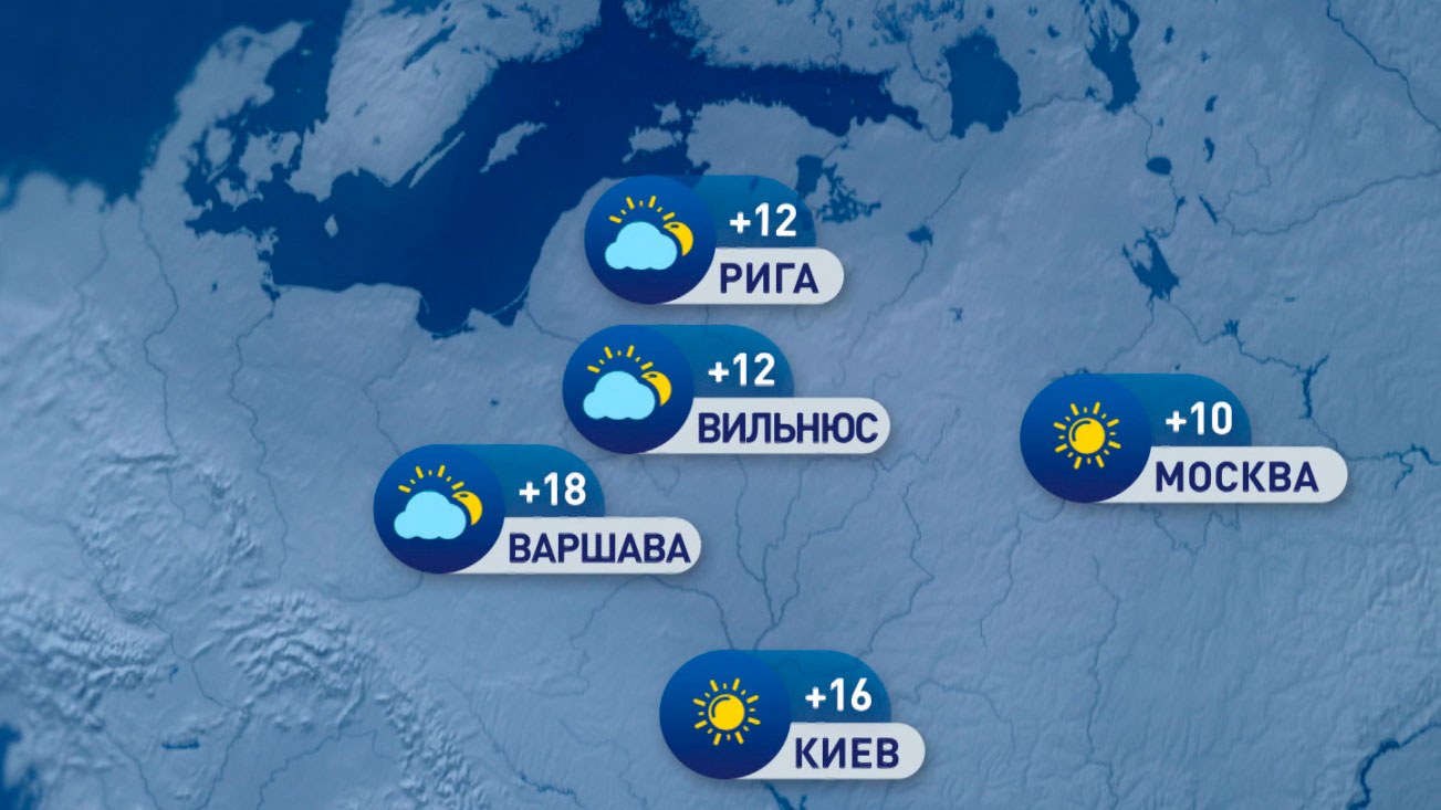 В Мадриде +26°C, в Москве +10°C. Погода в Европе на неделю с 2 по 8 мая