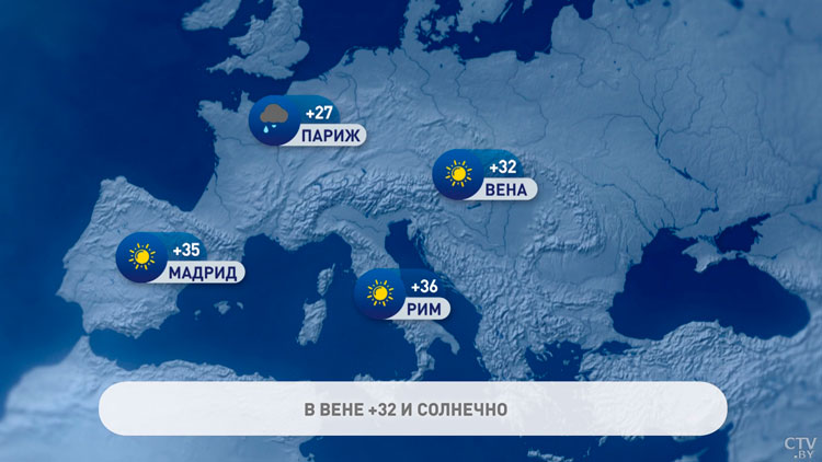 В Риме +36°С, а в Москве +24°С и дожди. Погода в Европе на неделю с 9 по 14 июля-1