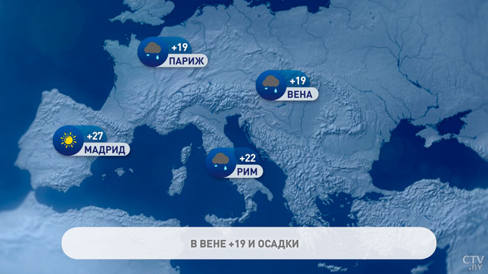 В Москве +16°С, в Мадриде до +27°С. Погода в Европе на неделю с 1 по 7 мая-1