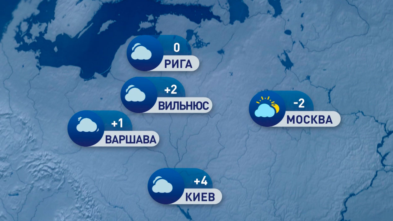 В Москве -2°C, теплее всего в Афинах. Погода в Европе на неделю с 23 по 29 января