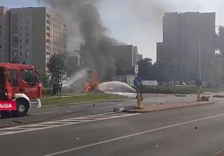 В Варшаве при взрыве автомобиля с газовыми баллонами погибли два человека
