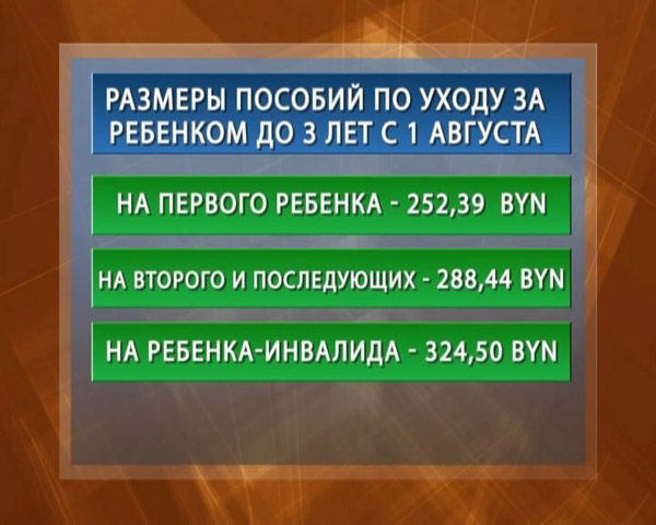 В Беларуси увеличен размер детского пособия