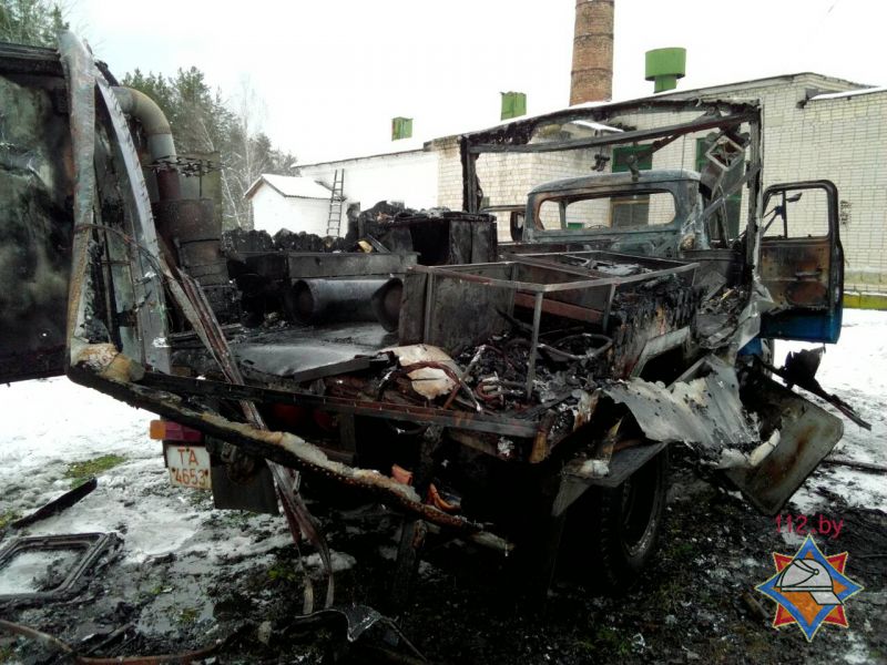 В Осиповичском районе сгорел грузовик-1