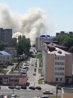 В Гродно на складах бывшей военной части произошёл пожар