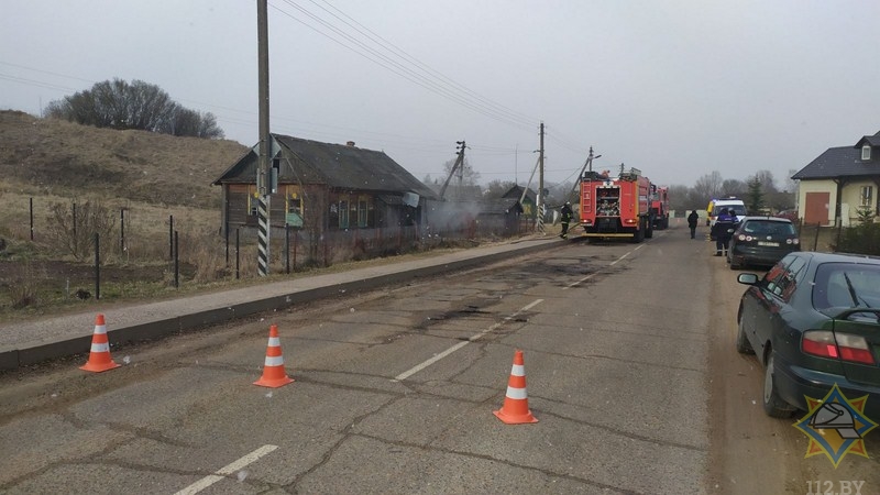 На пожаре в Городке спасатели обнаружили тело мужчины -1