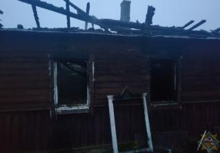 В Россонском районе на пожаре в жилом доме погиб мужчина