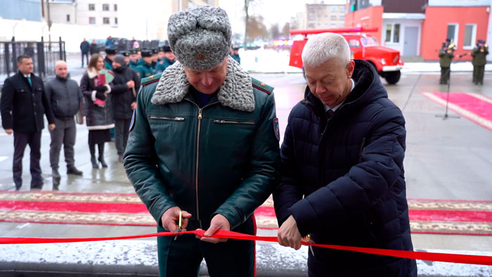 Новое здание отдела по ЧС и модернизированную пожарную часть открыли в Вилейке