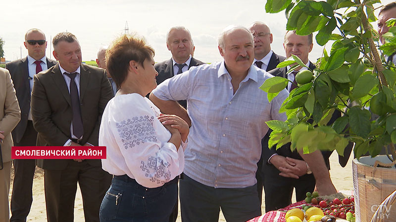 «В теплице у меня будет жить». В Смолевичском районе Александру Лукашенко подарили лимонное деревце-12