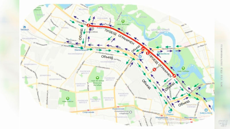 Проспект Победителей в Минске перекроют на выходные – схема проезда-4
