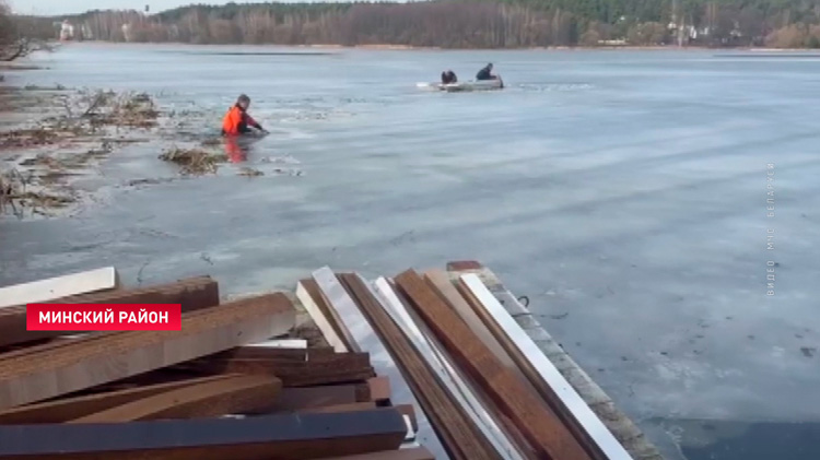 Лёд на водоёмах продолжает таять – ОСВОД совершил рейд на Заславском водохранилище-4