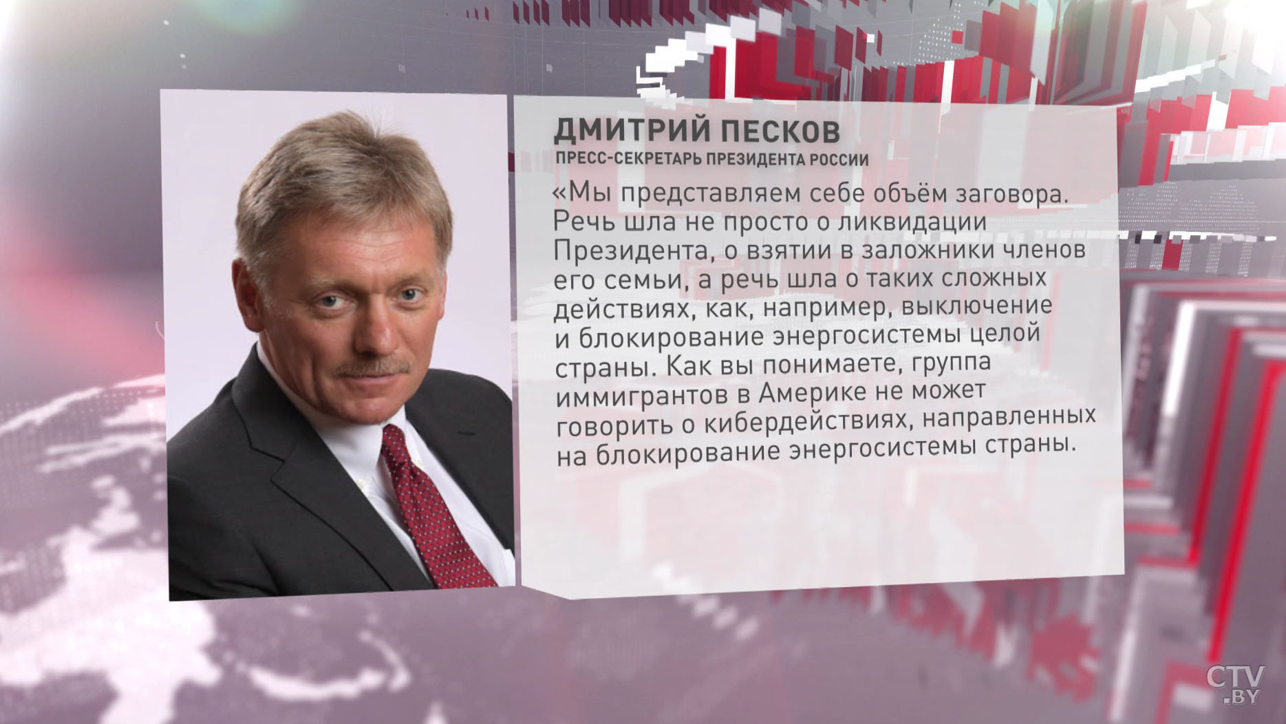 Дмитрий Песков: масштаб подготовки госпереворота в Беларуси свидетельствует о причастности другого государства-1