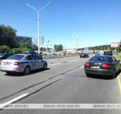 В Минске Audi сбила ехавшего впереди велосипедиста