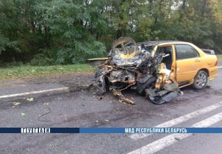 В Копыльском районе при столкновении Mitsubishi и Audi погибли три человека