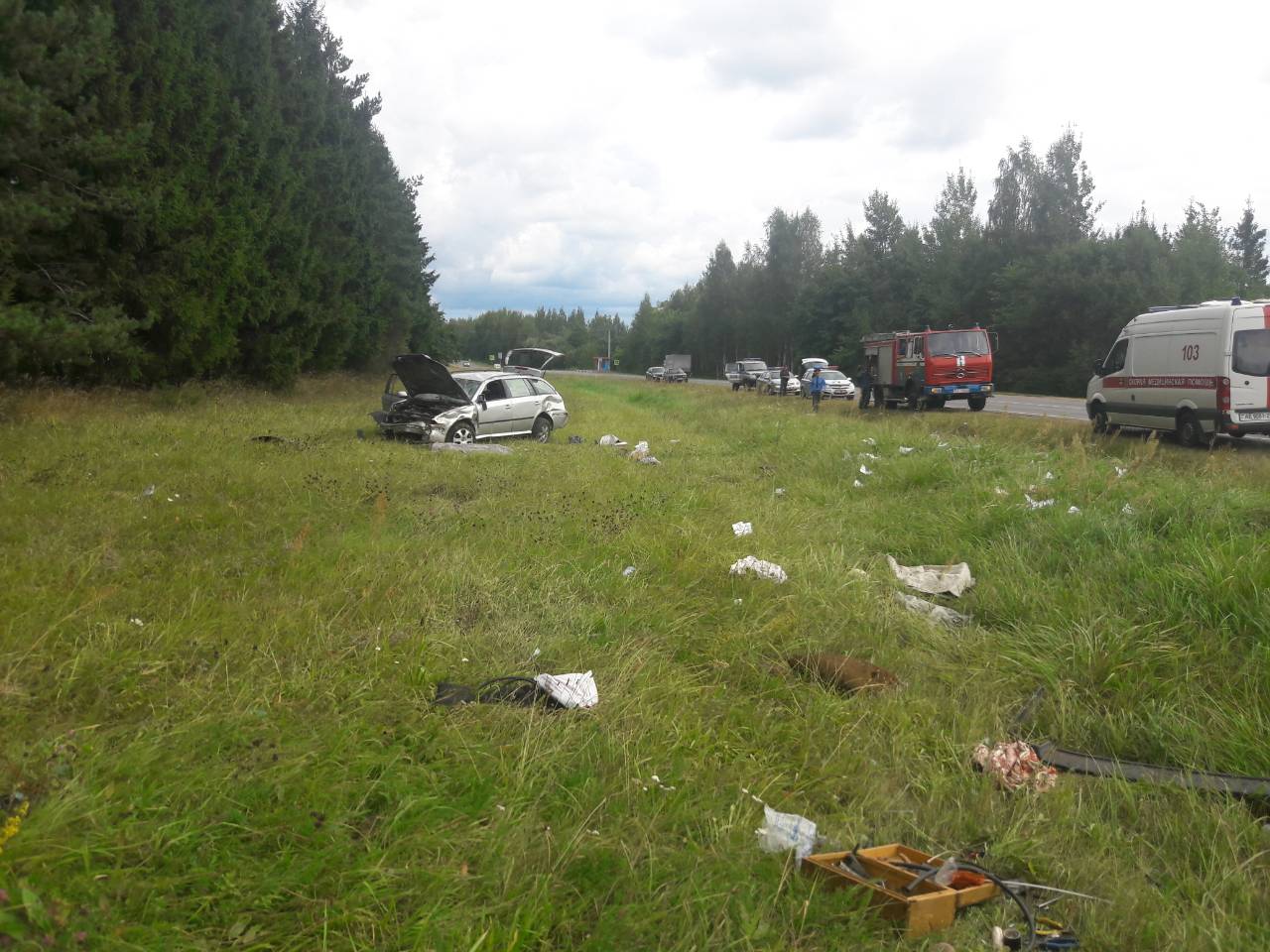 В Полоцком районе опрокинулась Skoda, погиб пассажир-1 В Полоцком районе опрокинулась Skoda, погиб пассажир-1