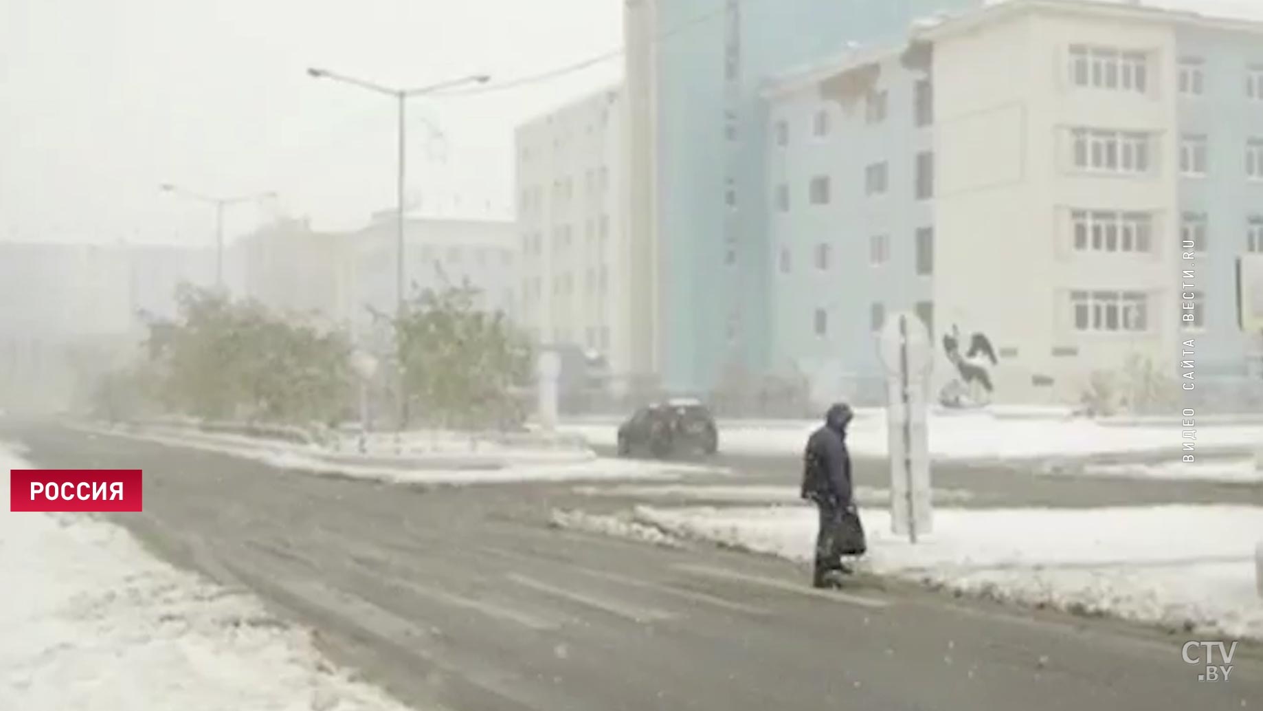 В Норильске прошёл снегопад. В городе объявили штормовое предупреждение-1