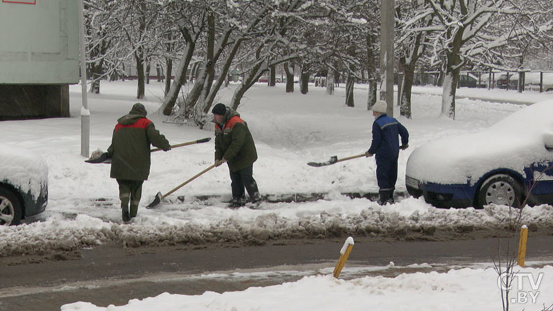 В Беларуси из-за сильного снегопада нарушалось электроснабжение в 630 населённых пунктах-1