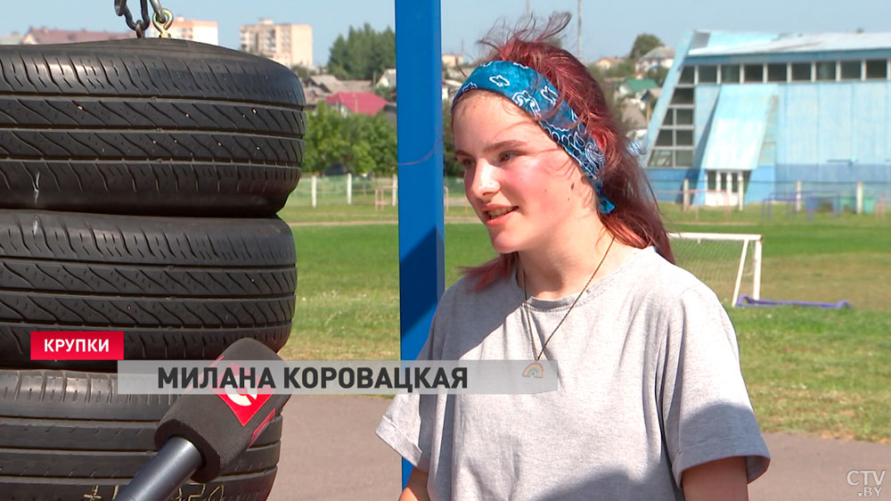 Многофункциональная спортплощадка появилась в Крупках. Это подарок от райисполкома и Президентского спортивного клуба-4