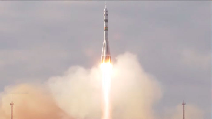 Корабль «Союз МС-25» с белоруской Мариной Василевской на борту стартовал с космодрома Байконур