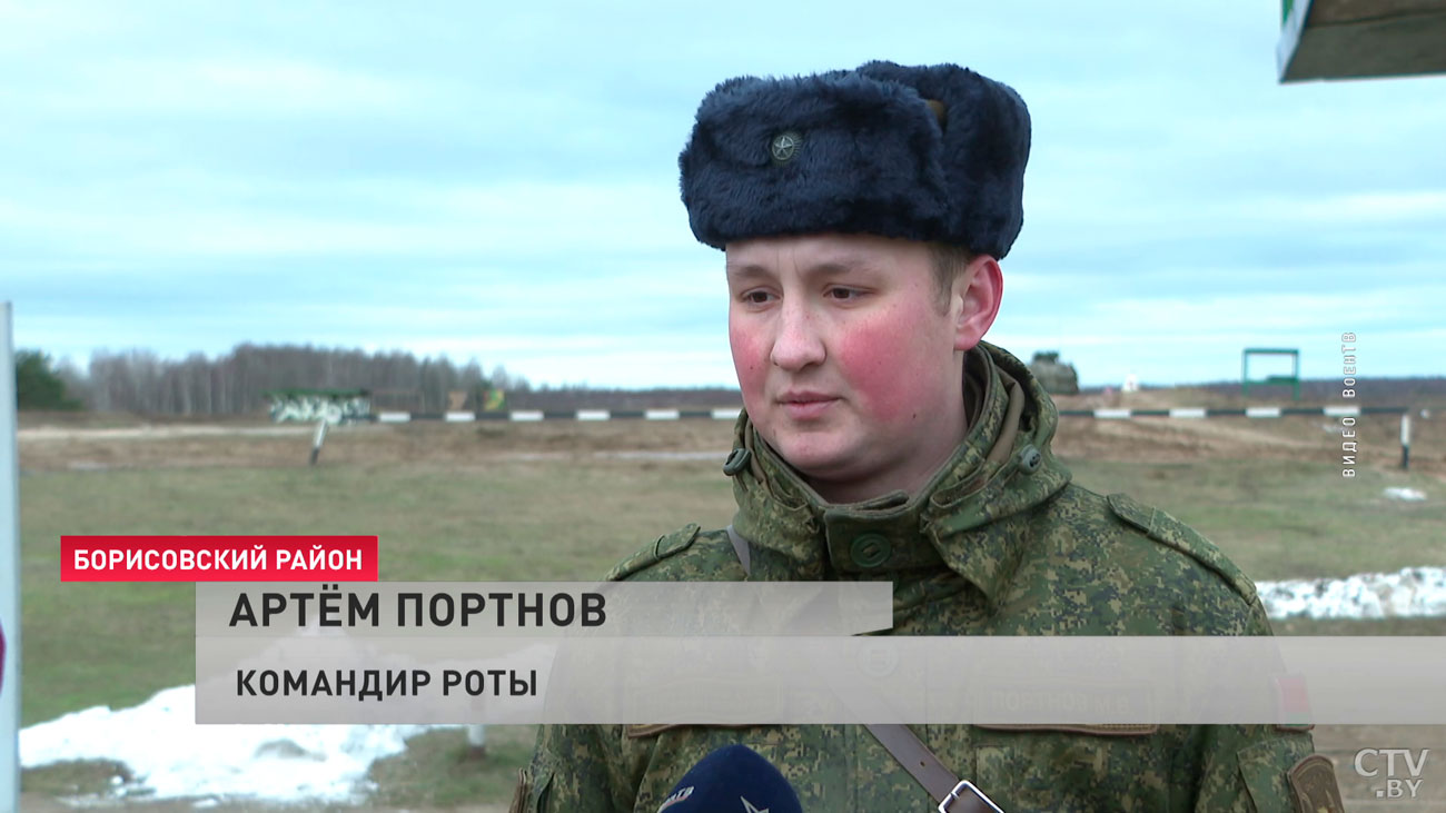 Танкисты и мотострелки тренируются на полигоне под Борисовом -4
