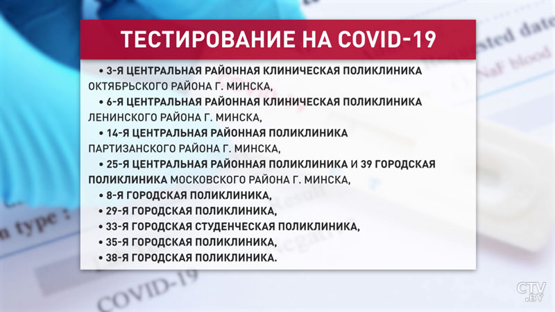 В Беларуси увеличился список адресов, где делают экспресс-тест на коронавирус. Какие условия и сколько стоит?-1