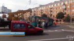 На улице Козлова в Минске трамвай сошел с рельсов