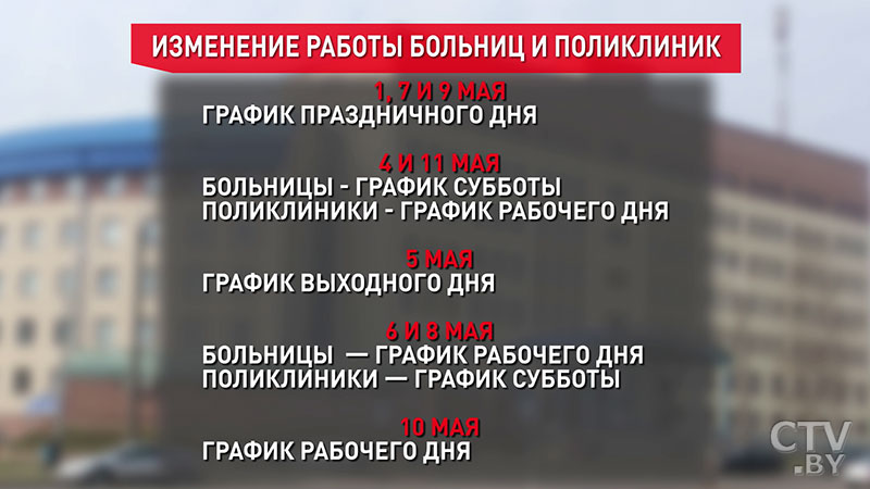 Как на майские праздники будет ходить общественный транспорт и работать поликлиники в Минске-4