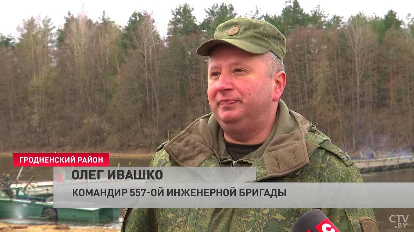 Начался паводок, разрушился автомобильный мост, загорелся лес. Под Гродно прошли учения МЧС и военных-25