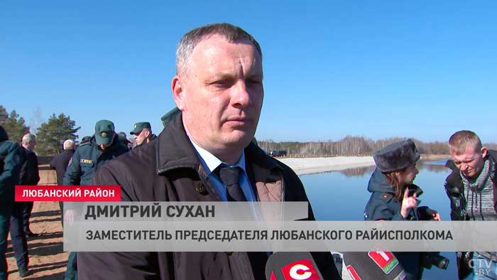 Ситуация с утопающим и имитация прорыва дамбы. МЧС  проводят учения в Любанском районе-4
