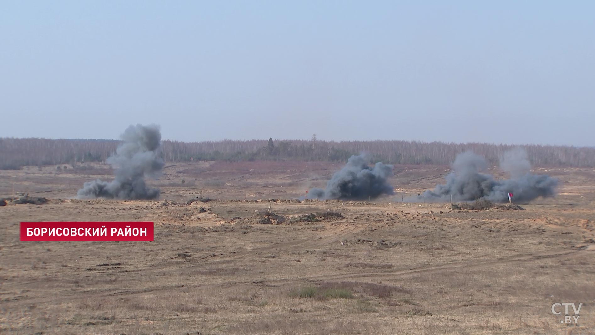 В Борисовском районе прошли масштабные военные учения по ведению оборонительного боя-10