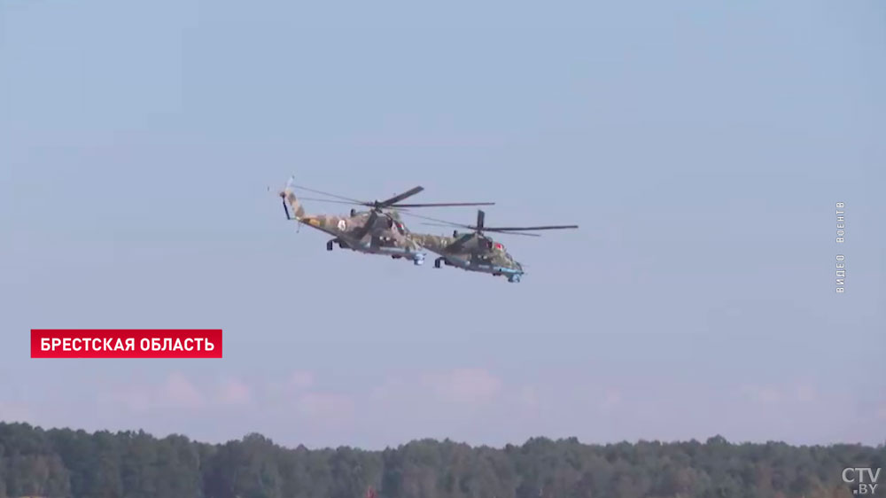 Армейские авиаторы провели первую тренировку в ходе командно-штабного учения на полигоне Брестский-7
