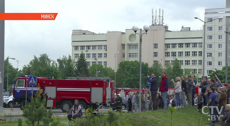 Пожар в одном из зданий ПВТ: учения МЧС прошли в Минске 22 мая-1