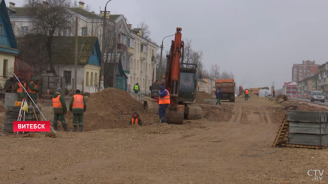 Реконструкцию улицы Гагарина в Витебске планируют завершить в июне-7