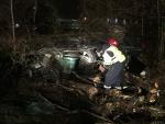 В Бресте зажало водителя перевернувшегося BMW. Мужчину деблокировали спасатели