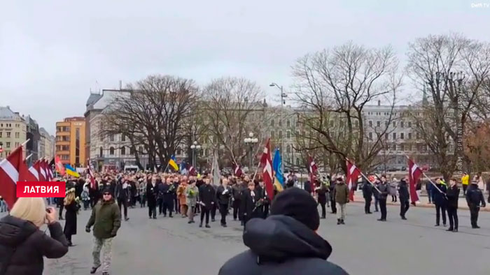 Депутата задержали за антинацистский лозунг на шествии легионеров СС в Латвии-1