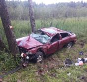 В Полоцком районе Ford съехал в кювет и перевернулся
