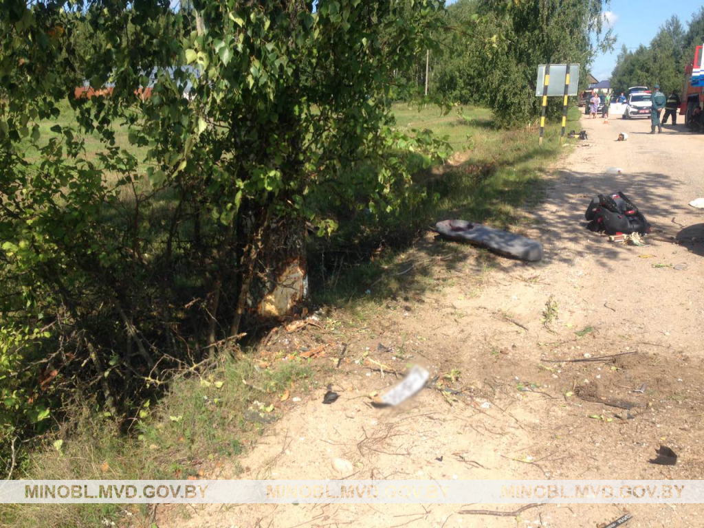 В Пуховичском районе иномарка врезалась в дерево. Погибли водитель и пассажирка -1