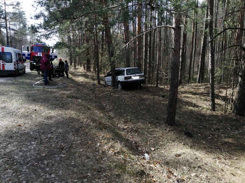 В Речицком районе нетрезвая бесправница на Volkswagen врезалась в дерево-1